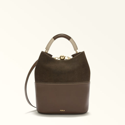 Τσάντα tote/ώμου Sfera Bucket Furla WB01679 BX3924 4293 καφέ